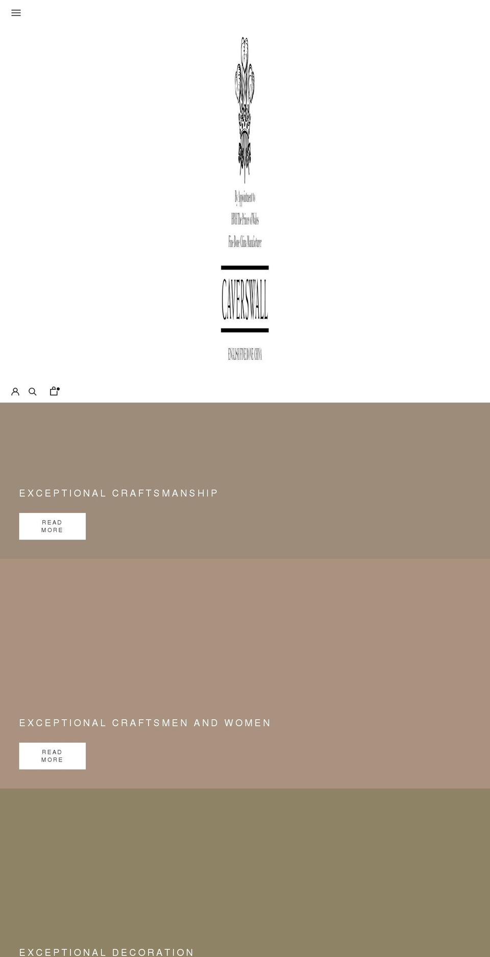 caverswallenglishchina.co.uk shopify website screenshot