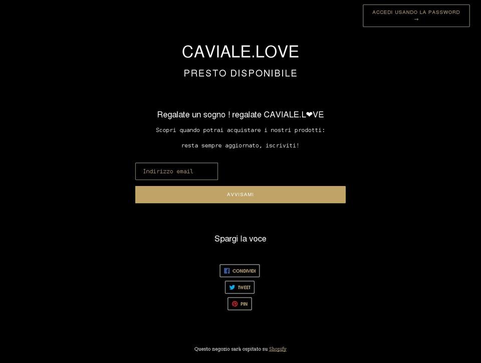 caviale.love shopify website screenshot