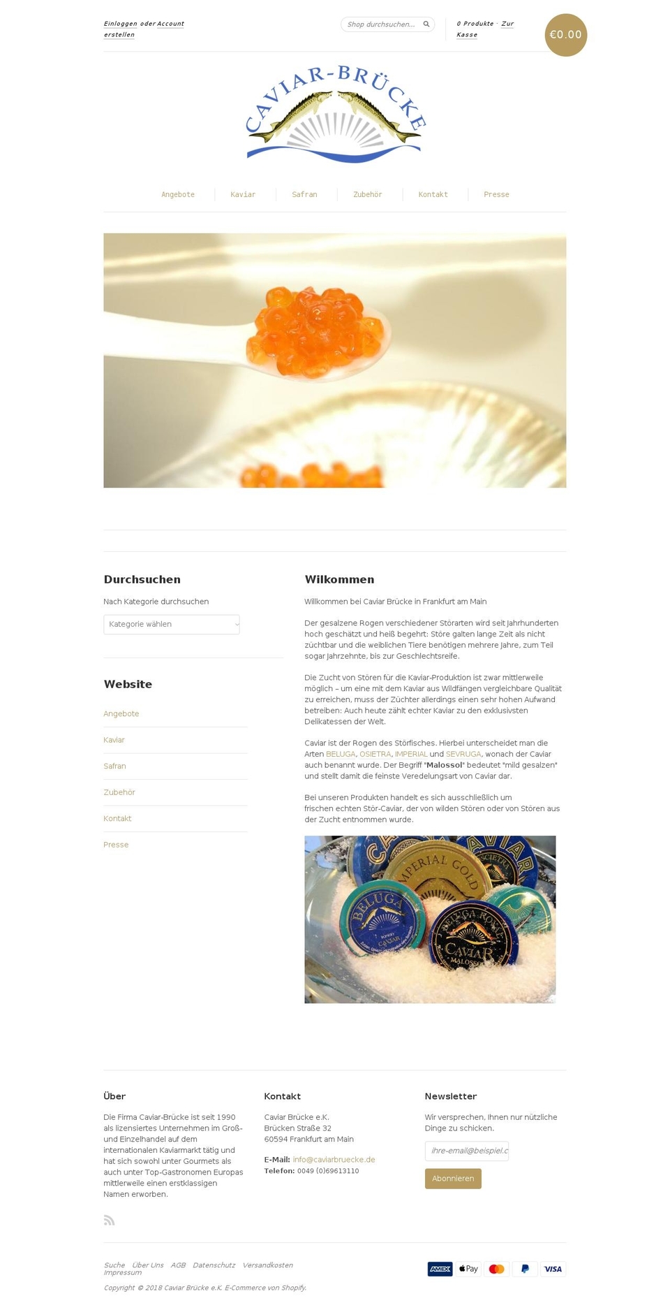 caviarbruecke.de shopify website screenshot