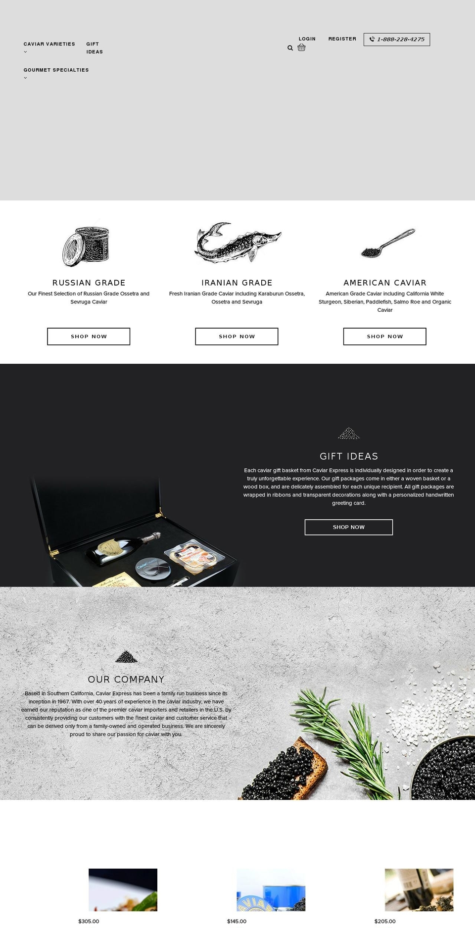 caviarexpress.com shopify website screenshot