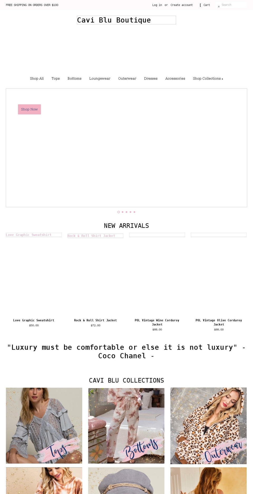 caviblu.com shopify website screenshot