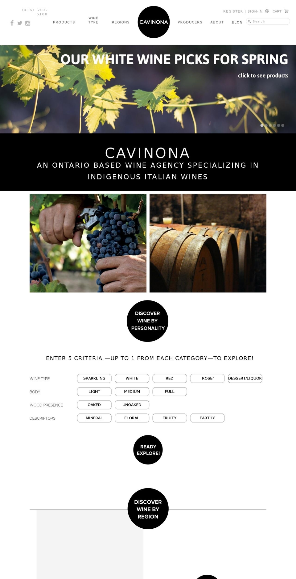 V. Shopify theme site example cavinona.com