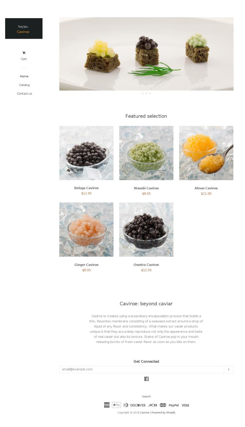 caviroe.com shopify website screenshot