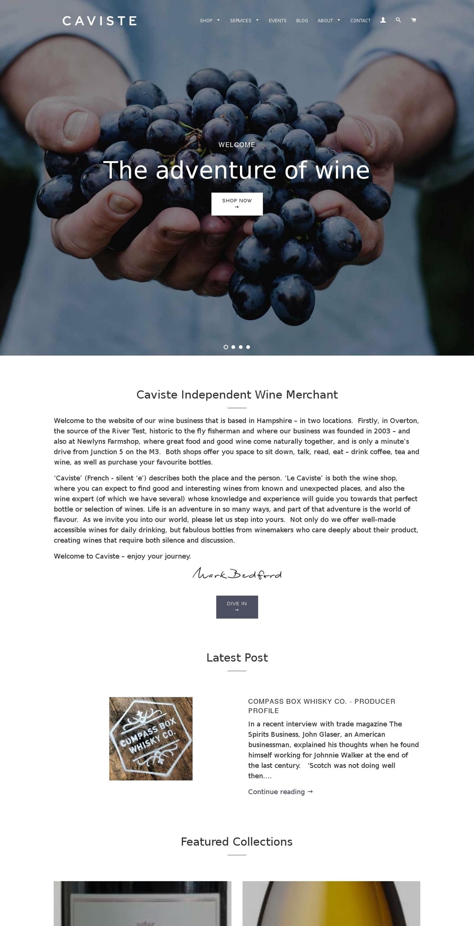 caviste.co.uk shopify website screenshot