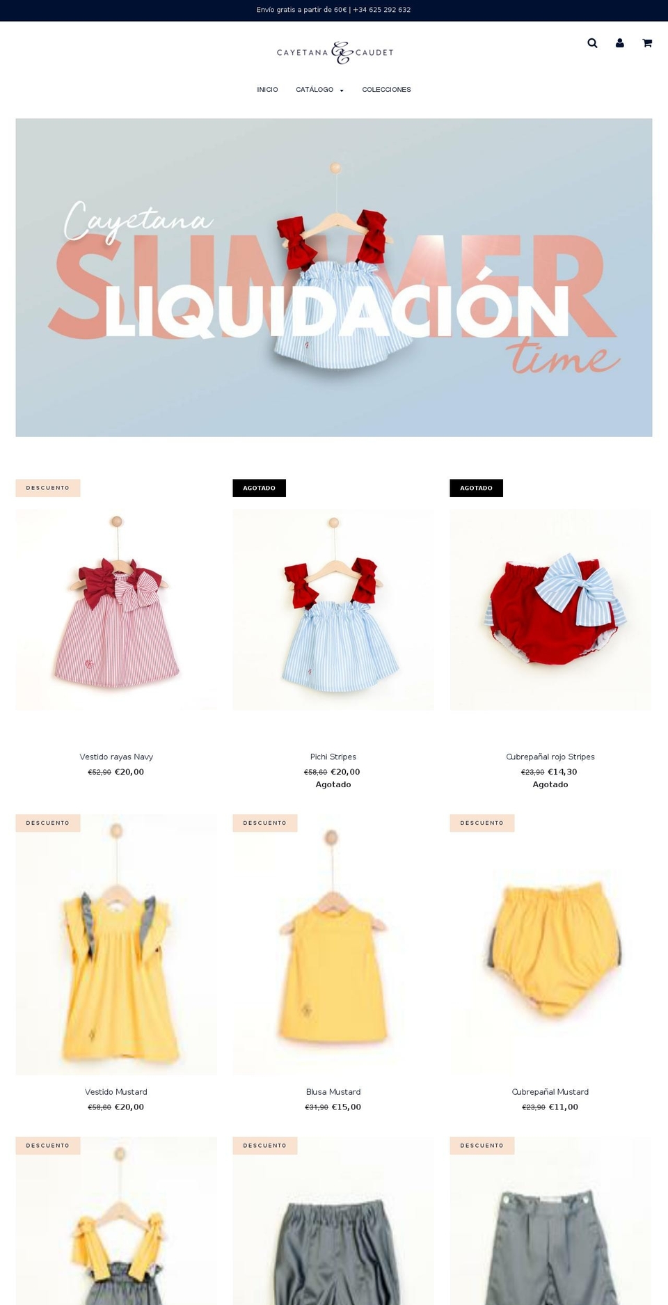 cayetanacaudet.com — Shopify storefront screenshot