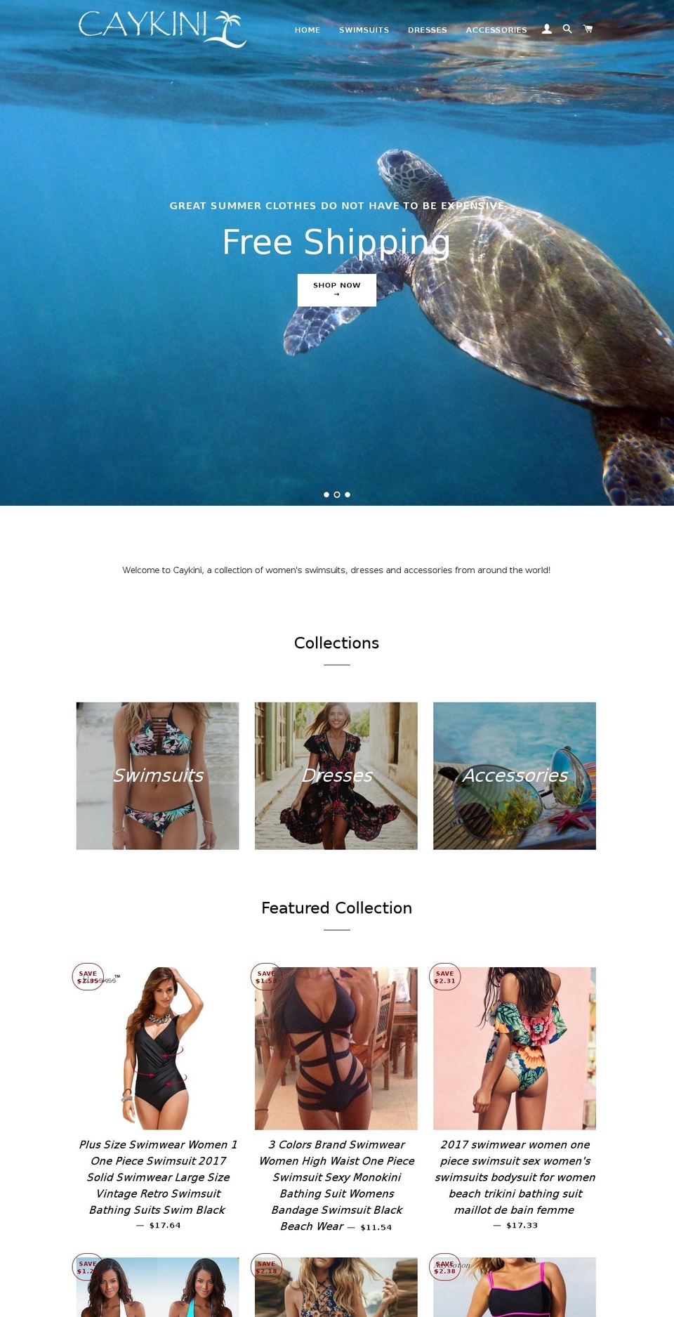 caykini.com — Shopify storefront screenshot