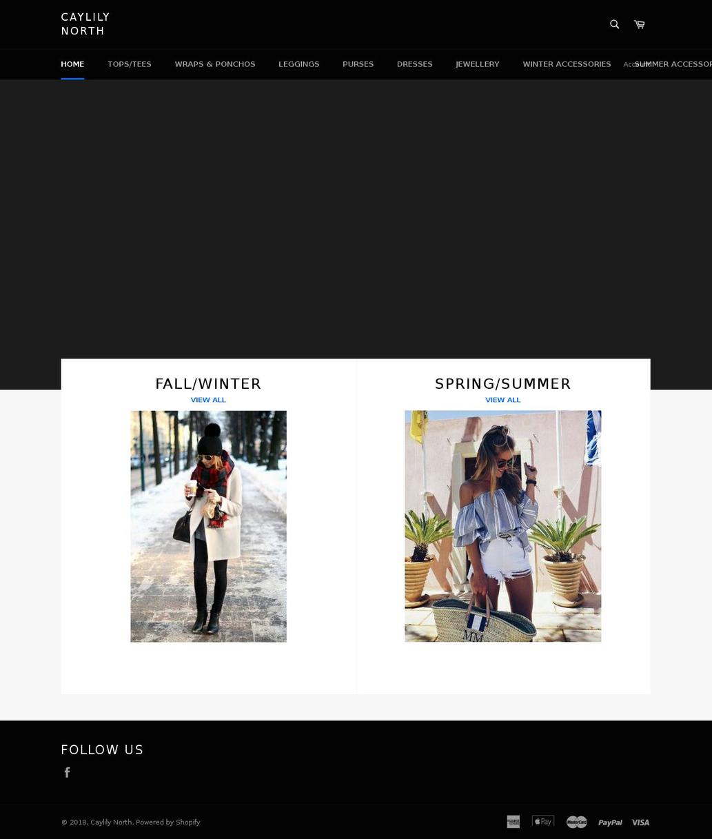 caylilynorth.com — Shopify storefront screenshot
