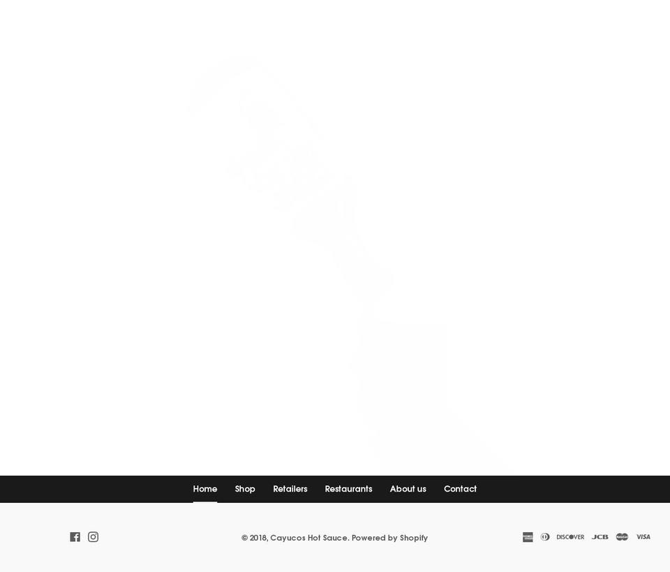 cayucoshotsauce.com shopify website screenshot