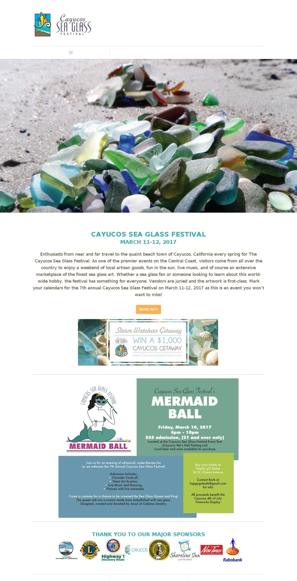 cayucosseaglass.com shopify website screenshot