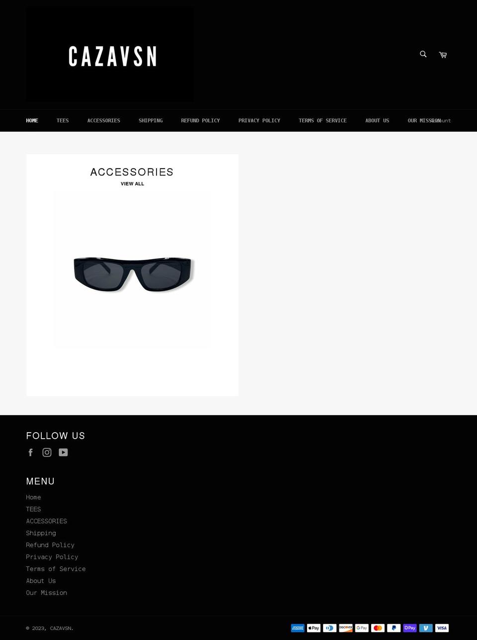 cazavsn.com — Shopify storefront screenshot