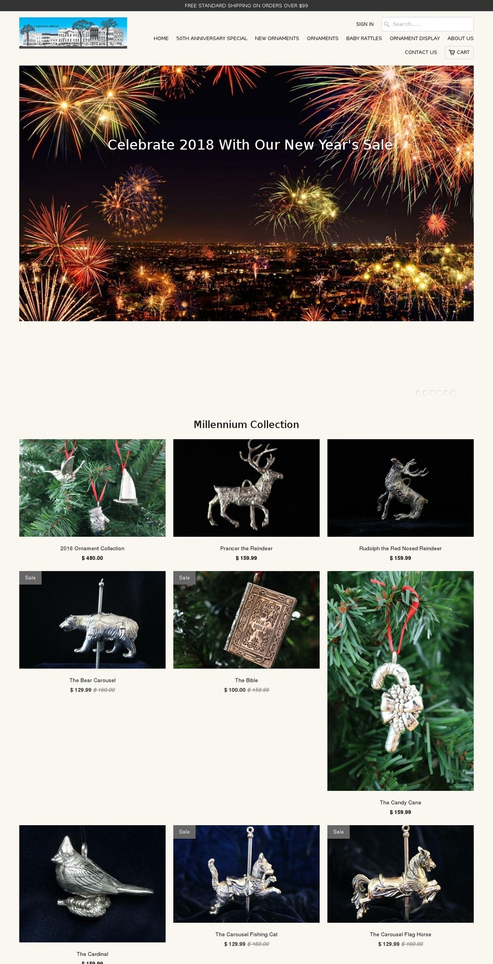 cazenoviaabroad.com shopify website screenshot