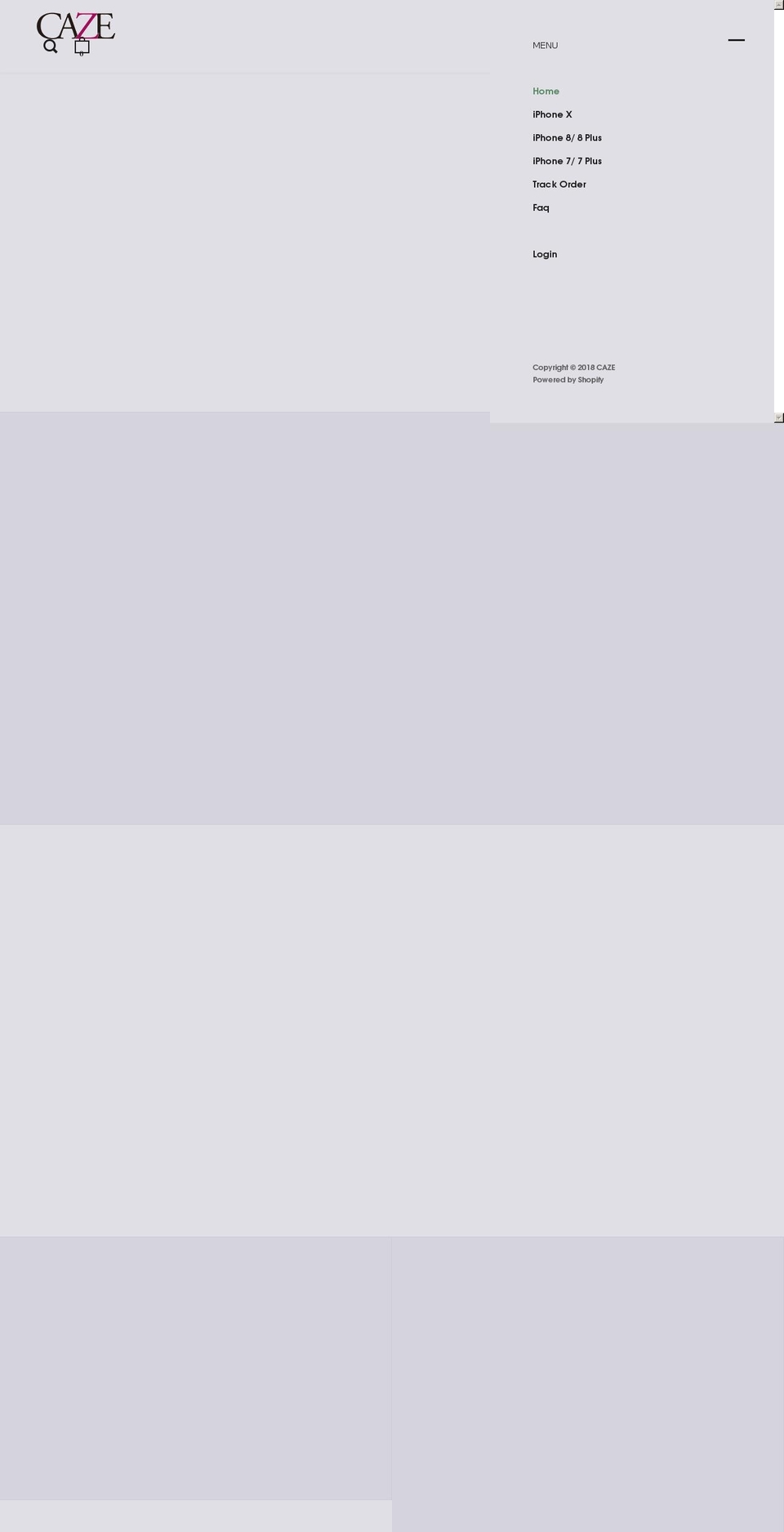 cazestore.com shopify website screenshot