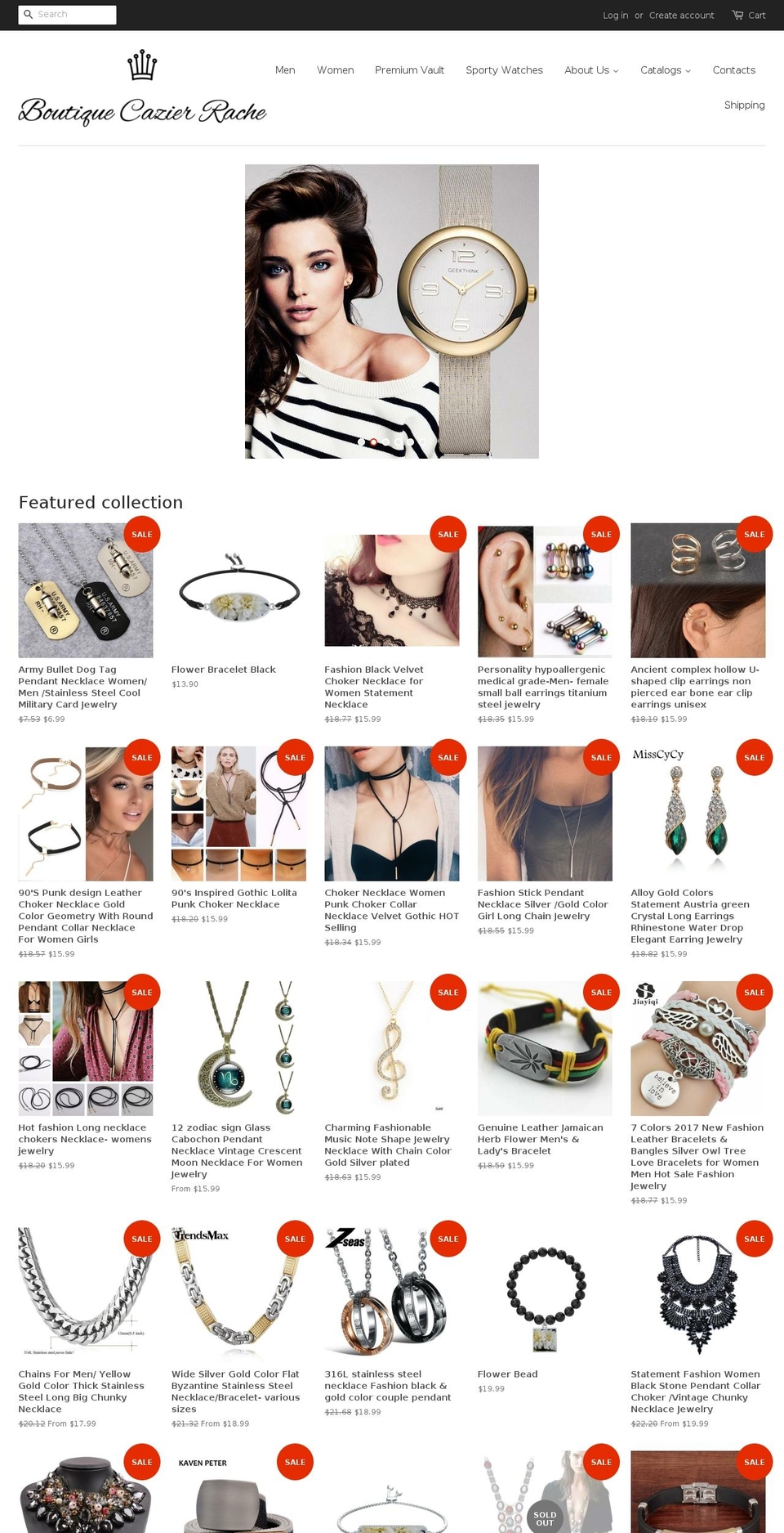 cazrache.com — Shopify storefront screenshot