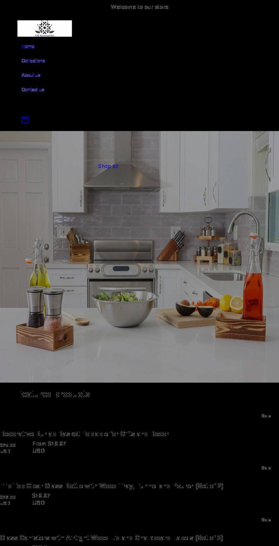 cbaccessories.com shopify website screenshot
