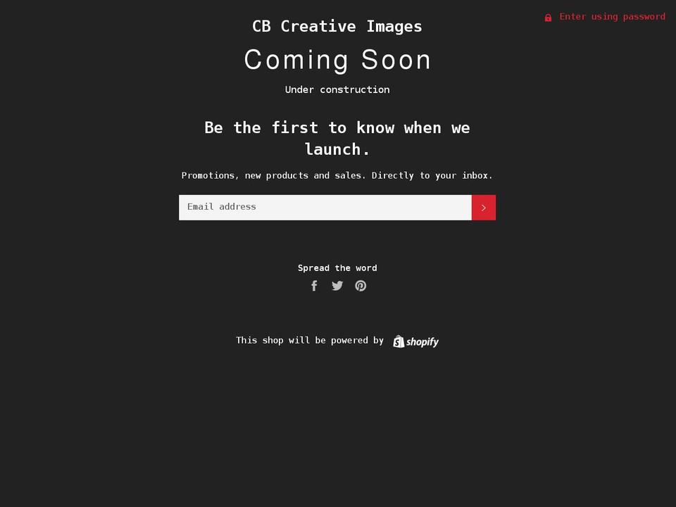 cbcreativeimages.com shopify website screenshot