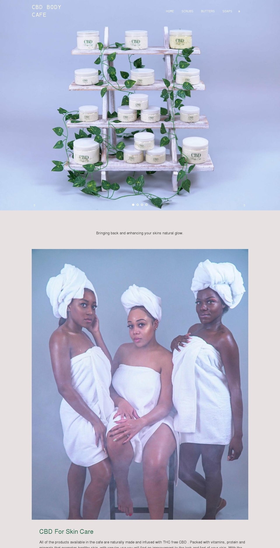 cbdbodycafe.com shopify website screenshot