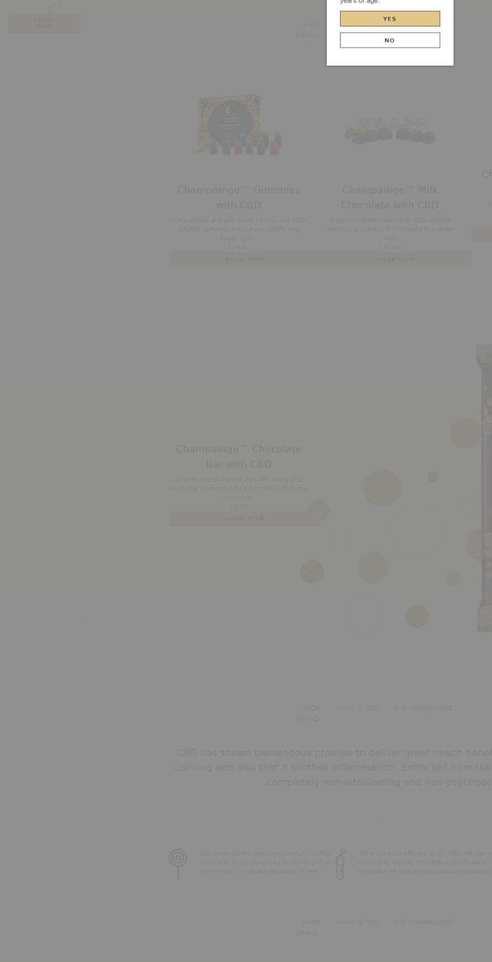 Champaigne - Email Popup Shopify theme site example cbdchampainge.com