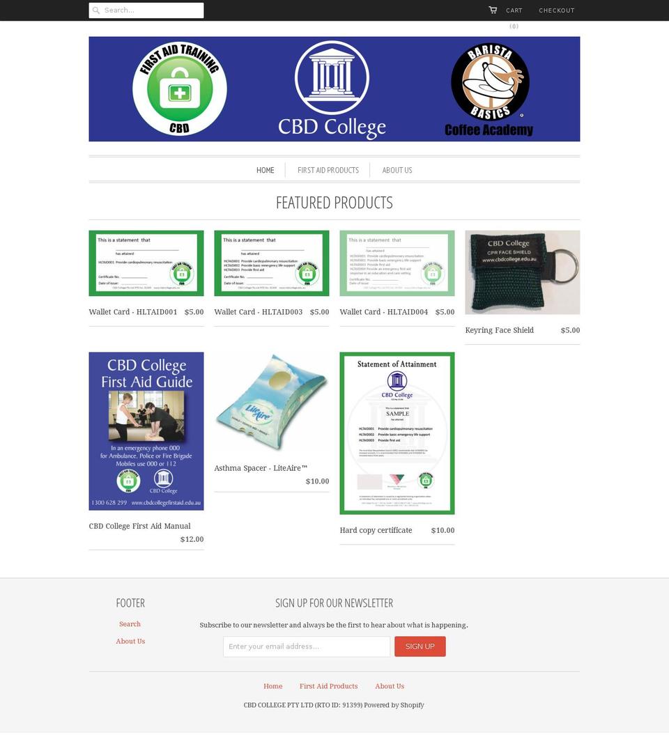 cbdcollegeshop.com.au shopify website screenshot