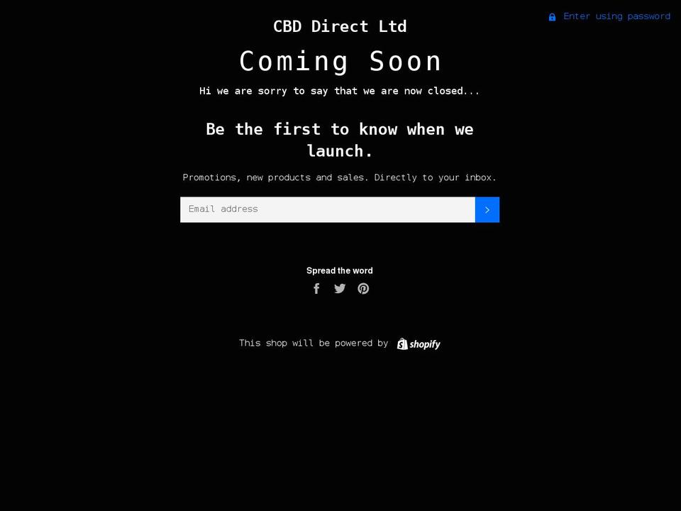 cbddirectmail.com shopify website screenshot