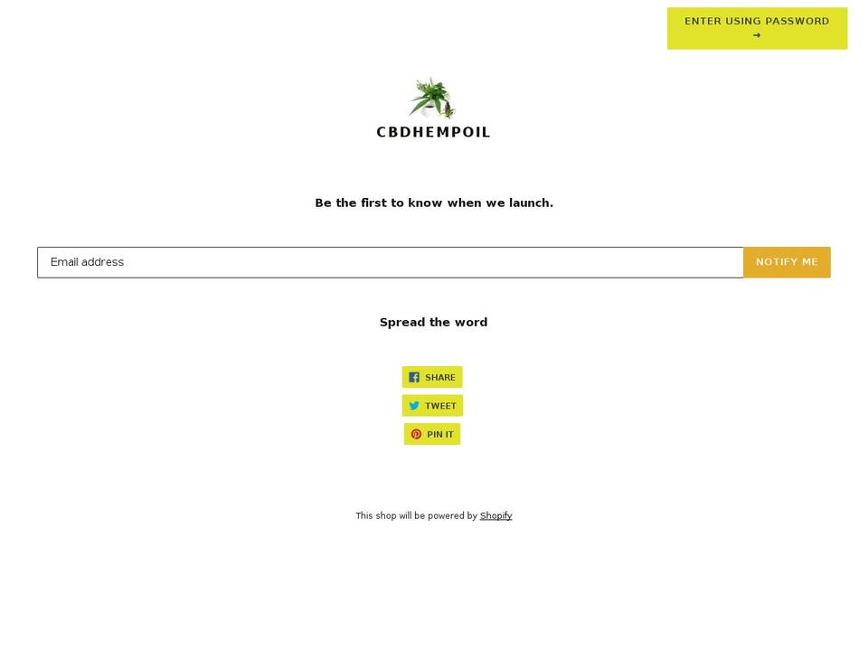 cbdhempoil.us shopify website screenshot