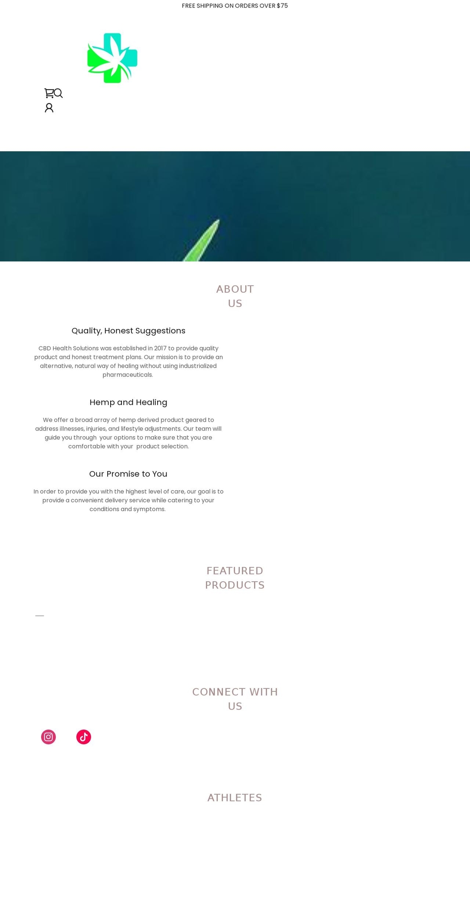 cbdhsolutions.com — Shopify storefront screenshot