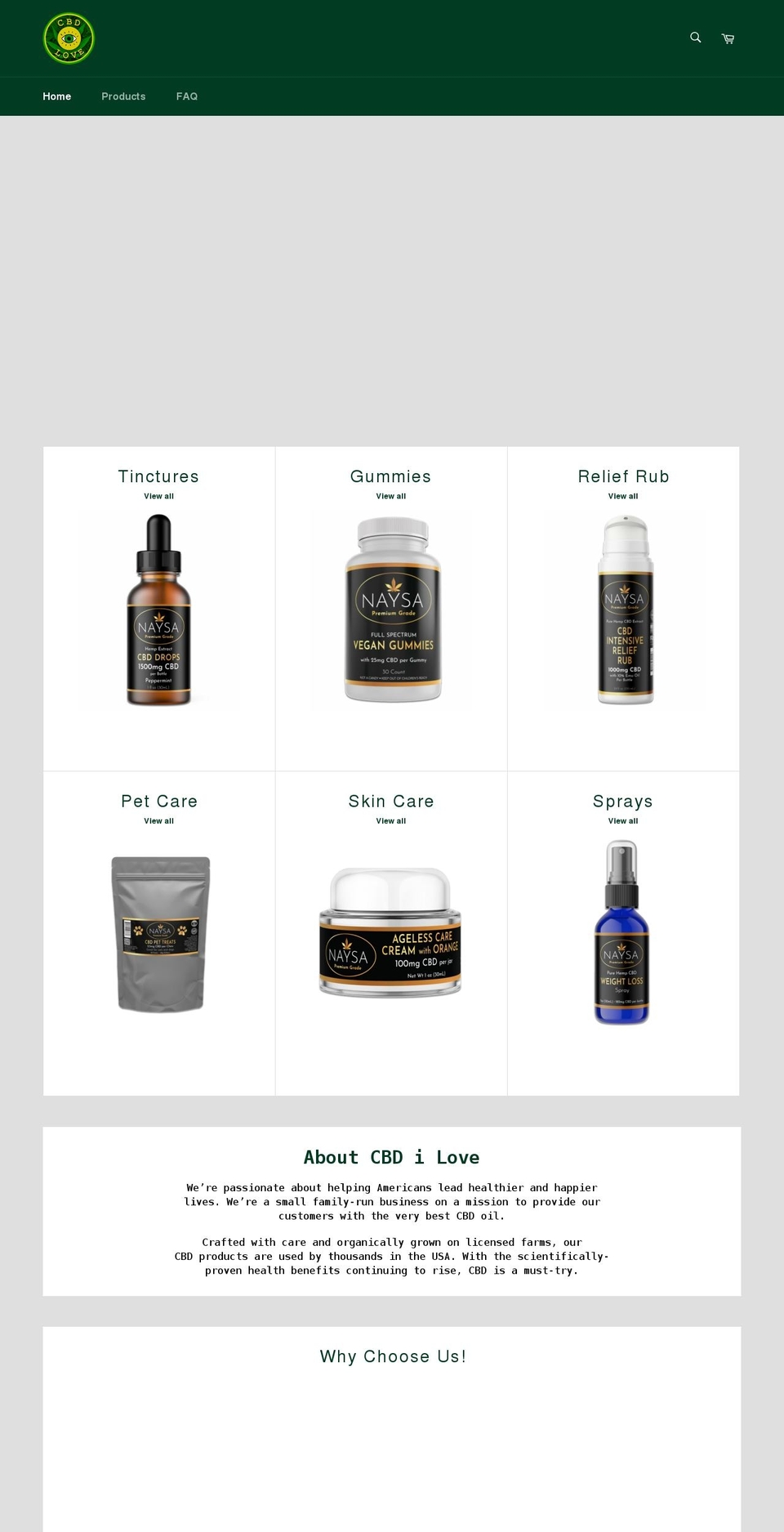 cbdilove.com shopify website screenshot