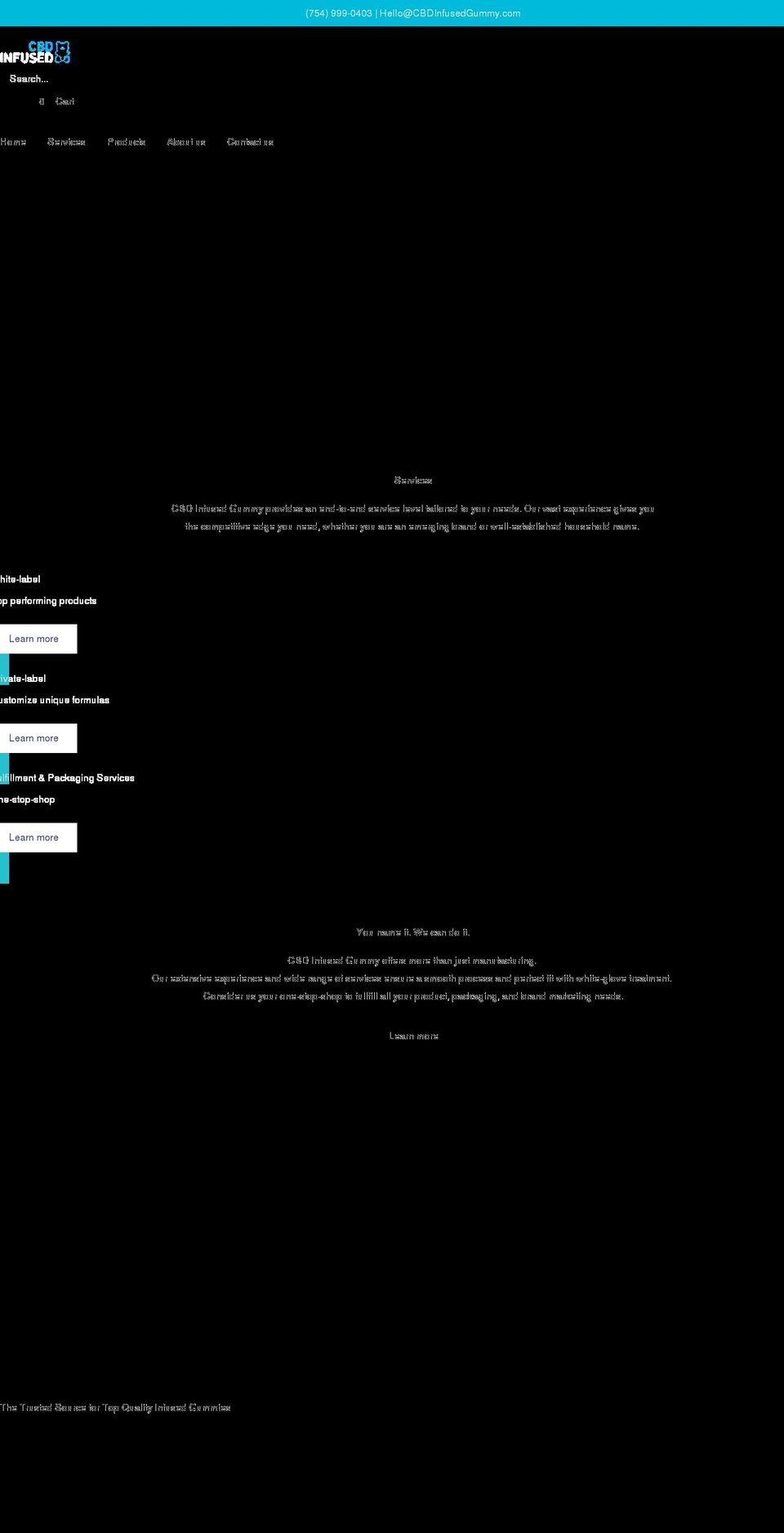 cbdinfusedgummy.com shopify website screenshot