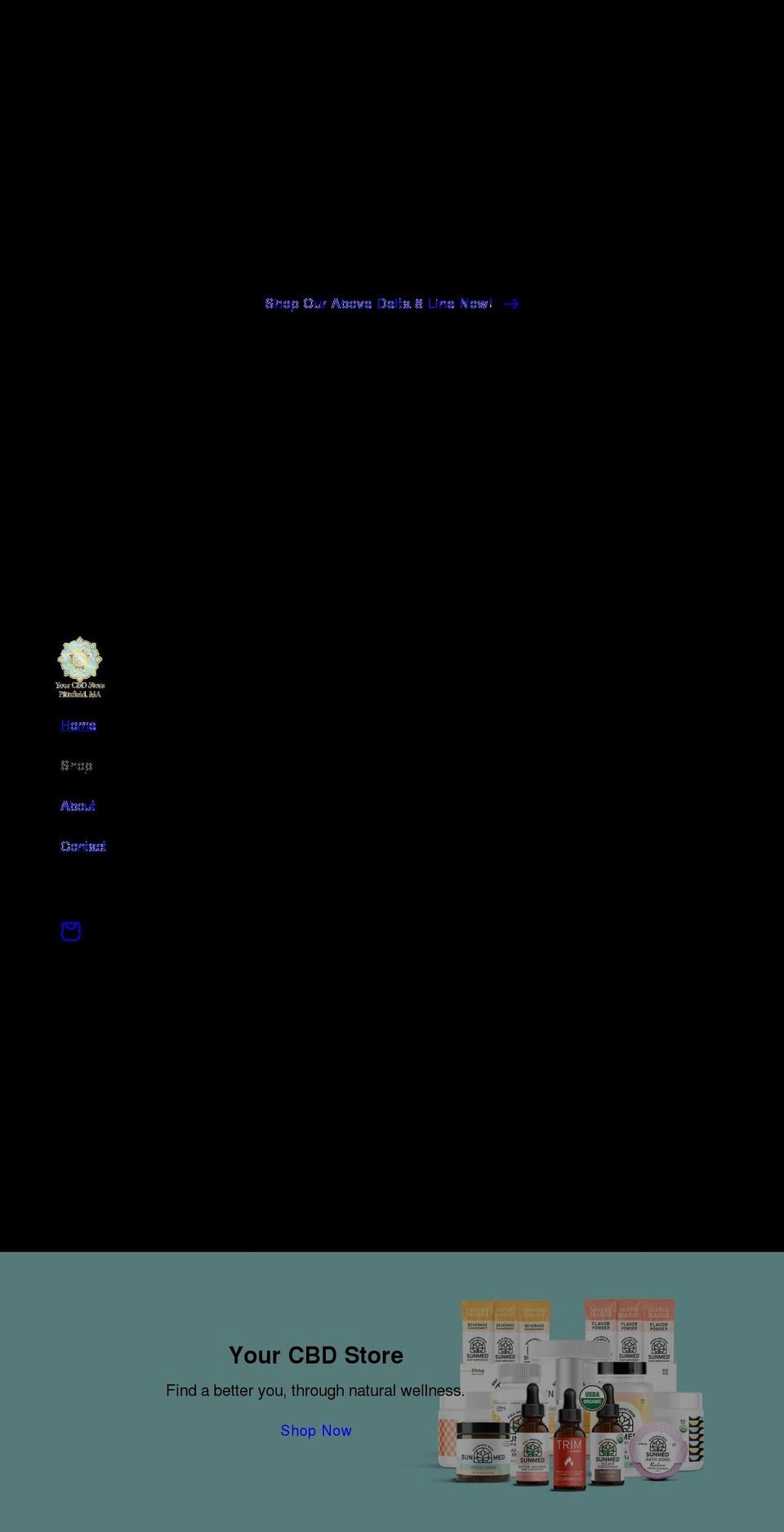 cbdinnewengland.com shopify website screenshot