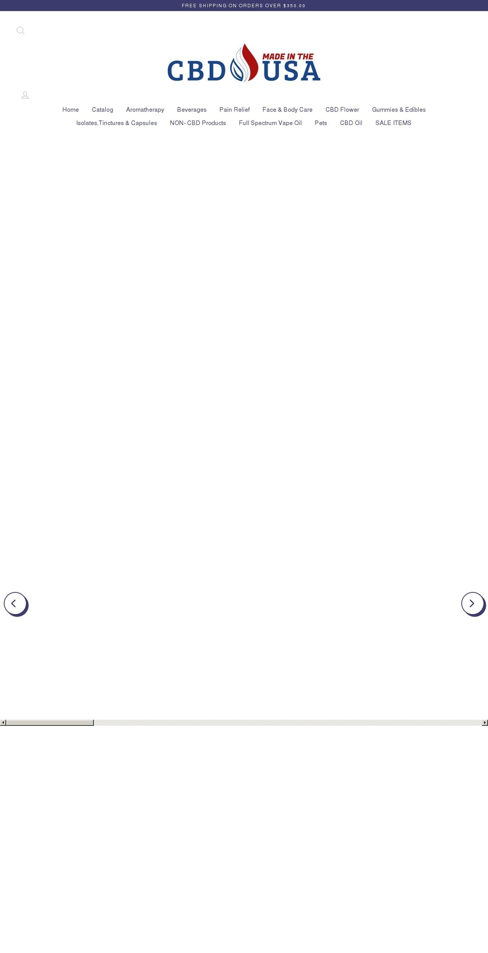 cbdmadeintheusa.com shopify website screenshot