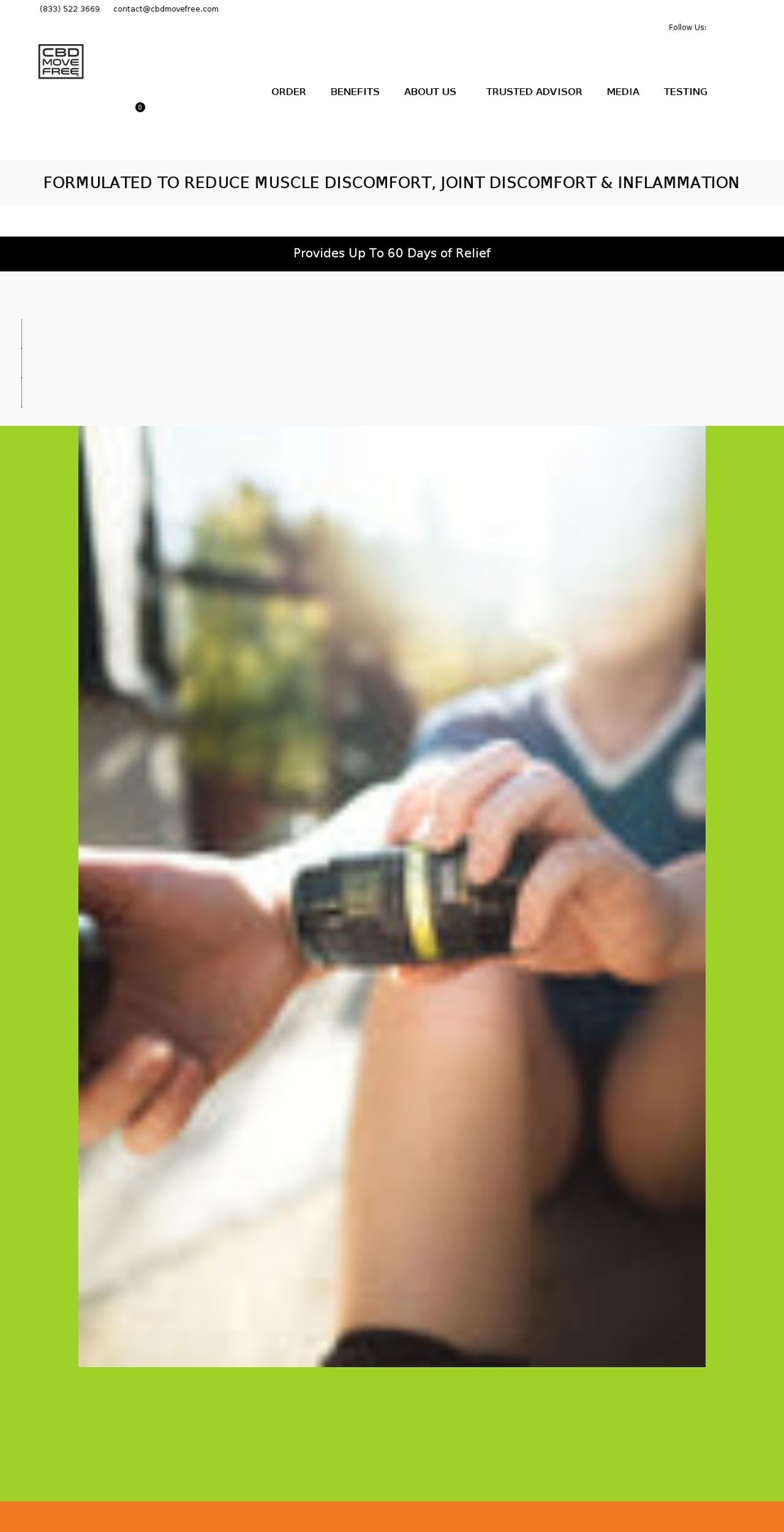 cbdmovefree.com shopify website screenshot