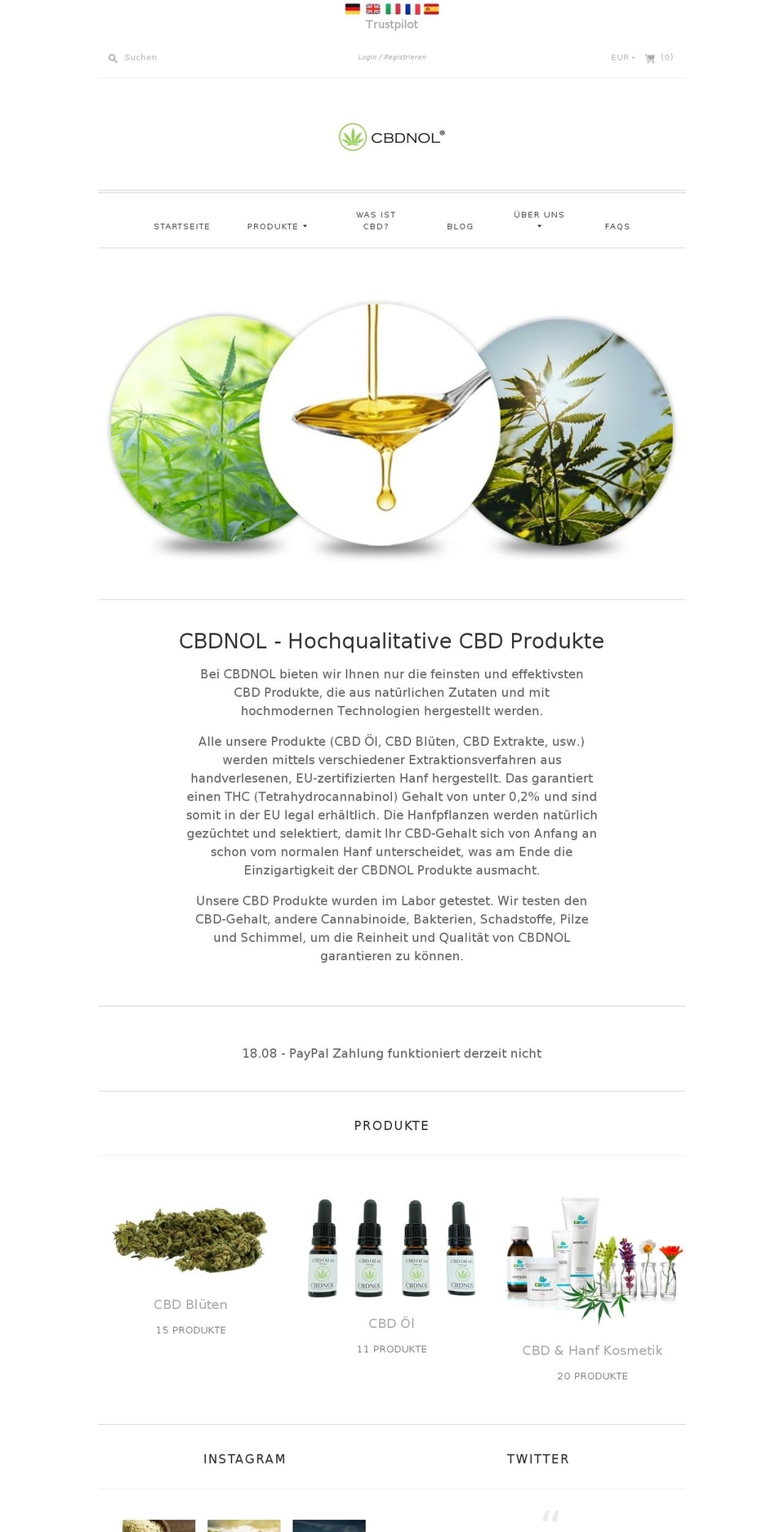 cbdnol.com — Shopify storefront screenshot