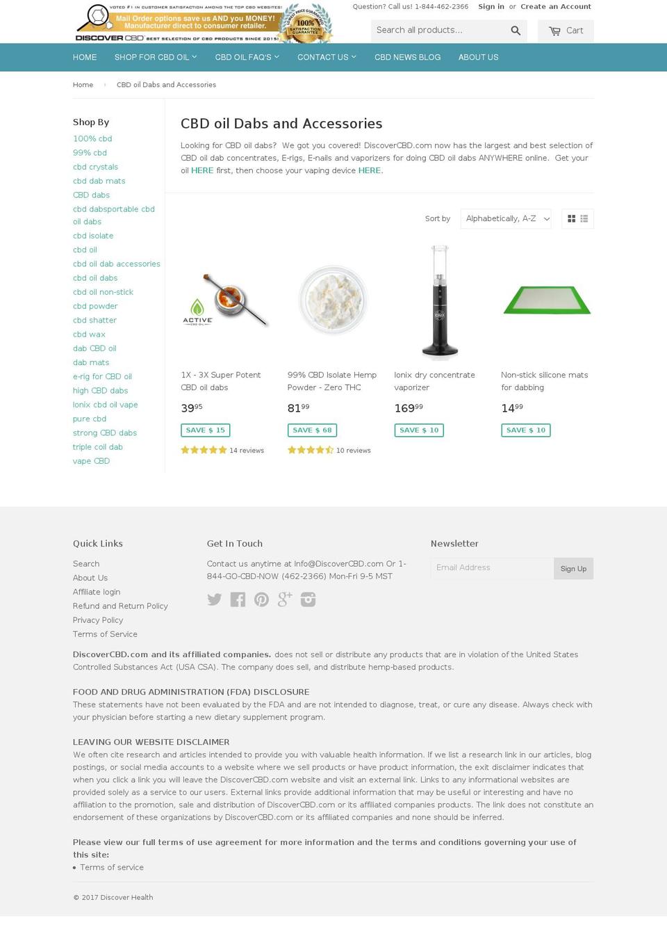 cbdoildab.com shopify website screenshot
