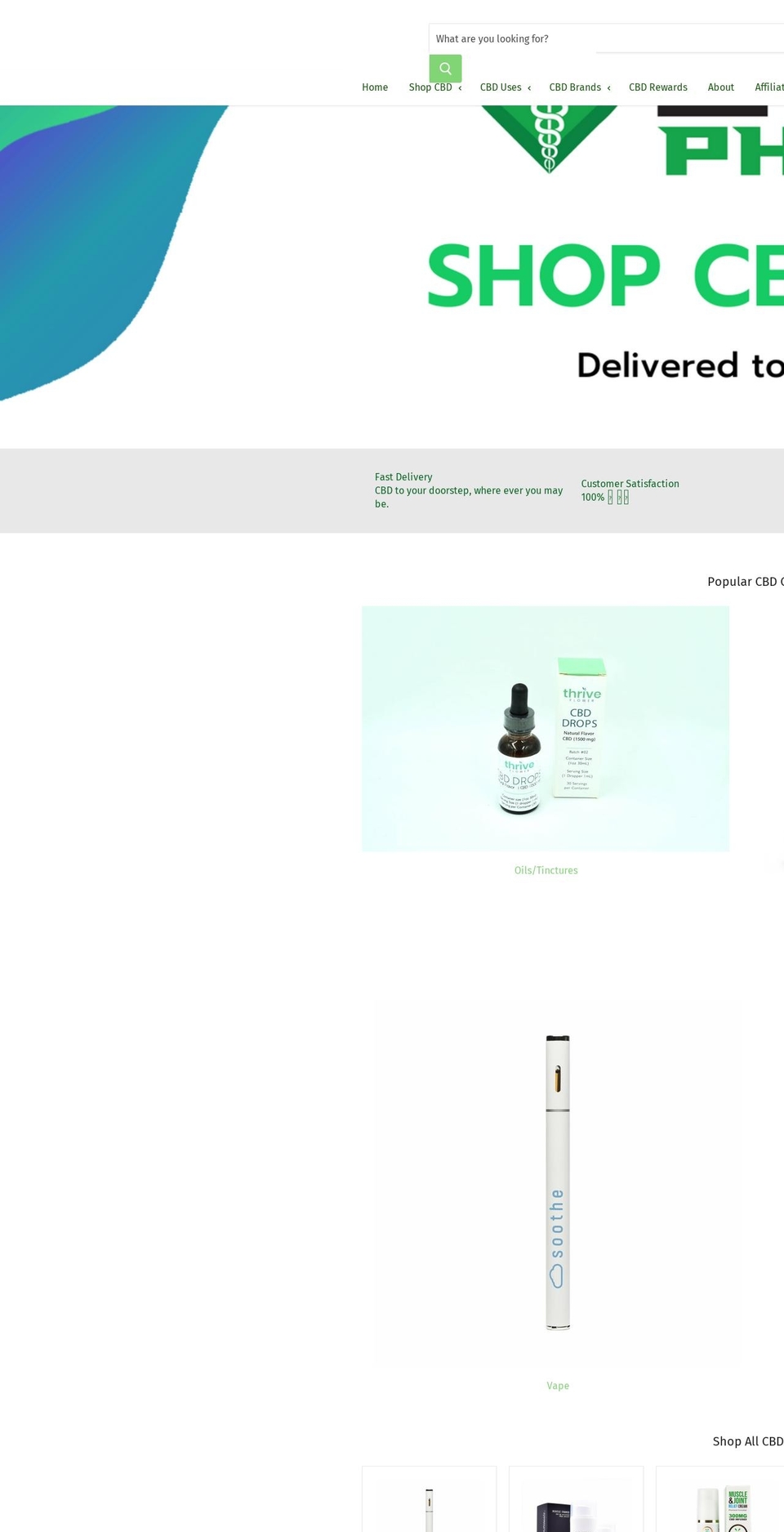 cbdphilly.com shopify website screenshot