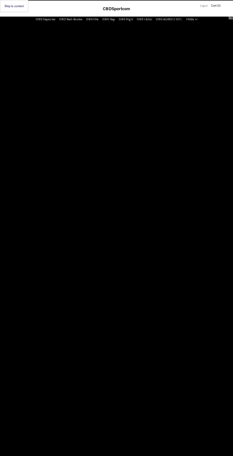 cbdsport.com shopify website screenshot