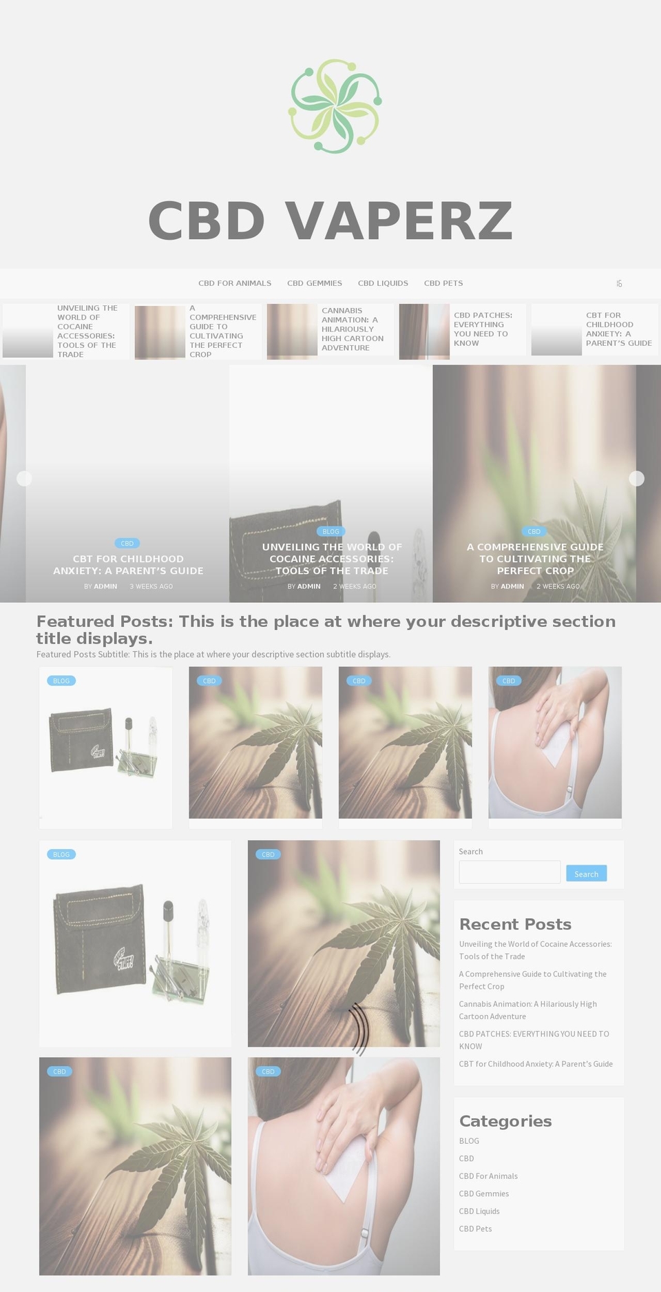 cbdvaperz.com — Shopify storefront screenshot