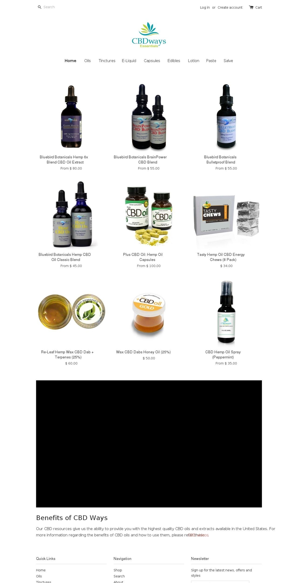 cbdways.com — Shopify storefront screenshot
