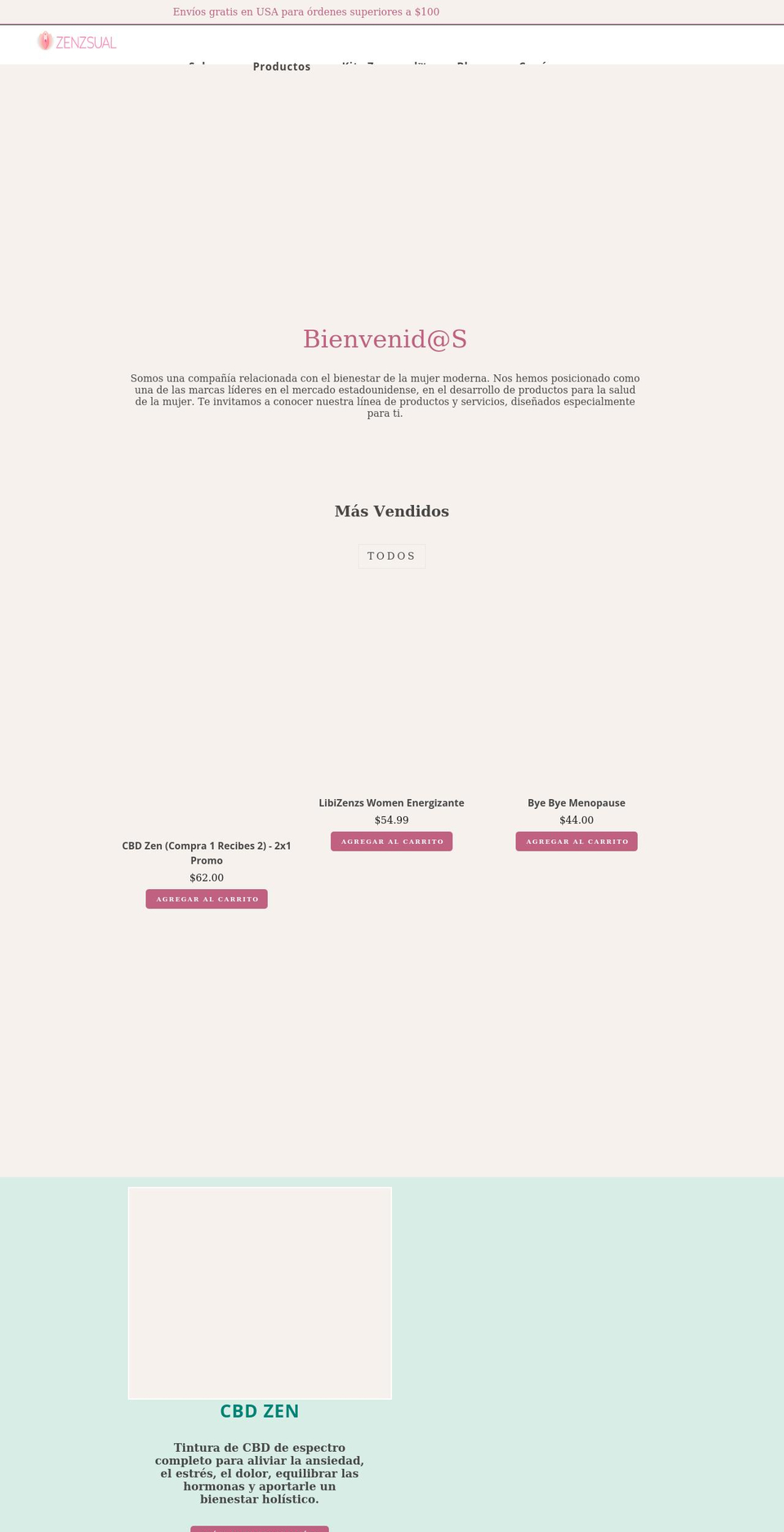 cbdzen.com shopify website screenshot