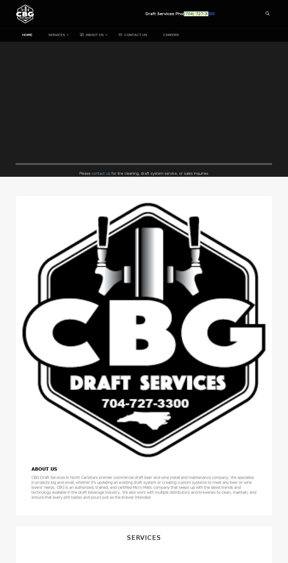 cbgdraftservices.com shopify website screenshot