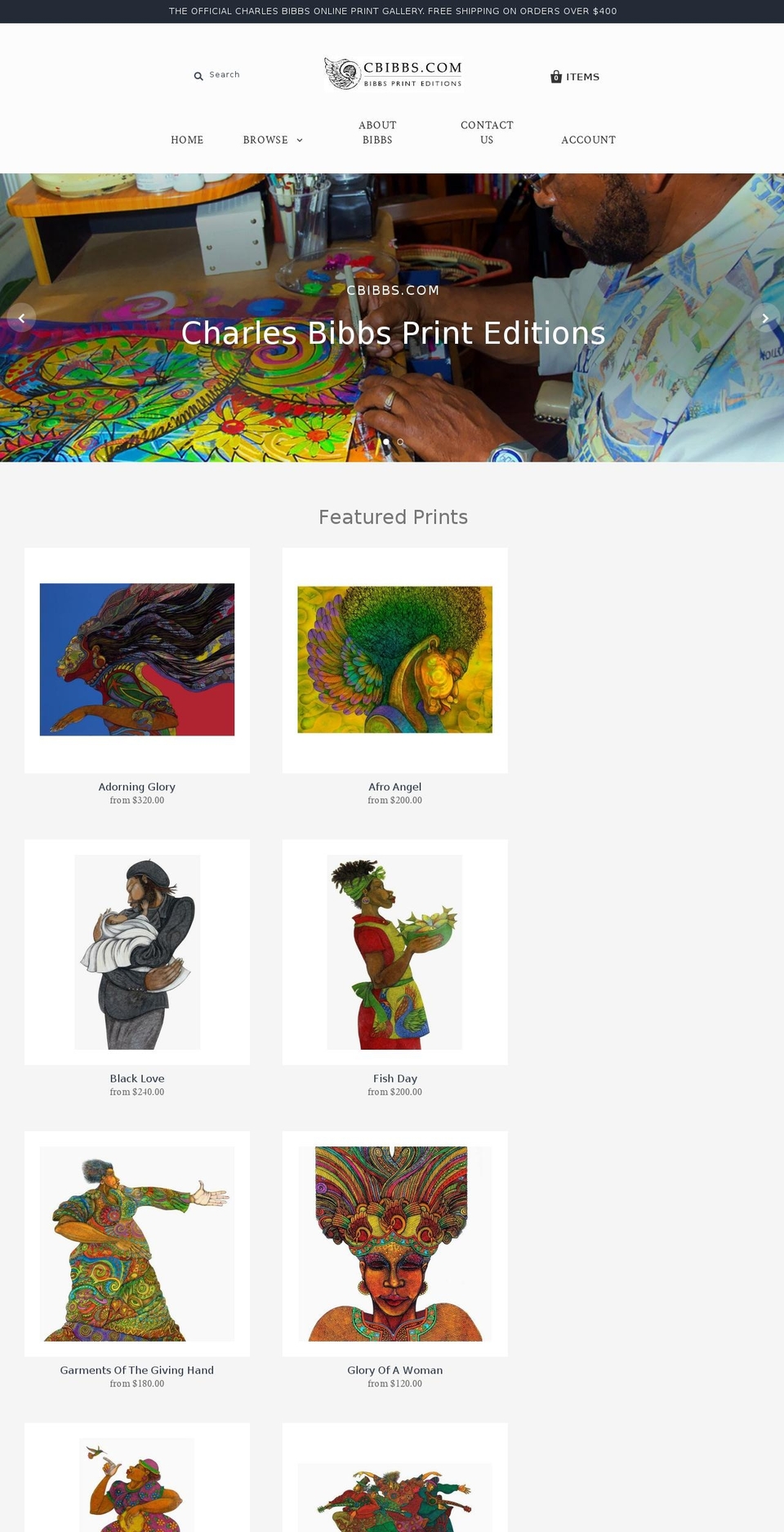 cbibbs.com shopify website screenshot