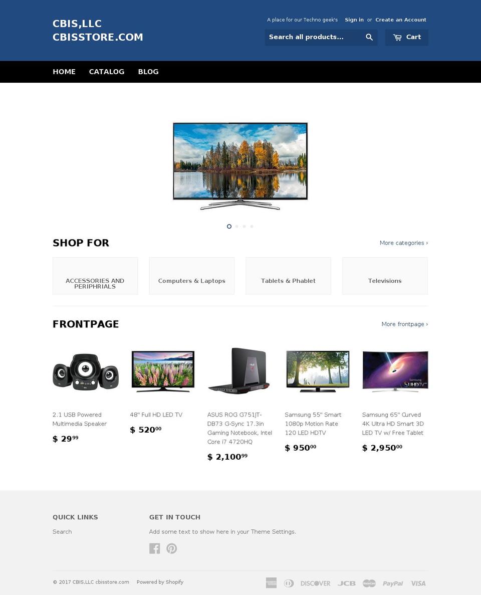 cbisstore.com shopify website screenshot