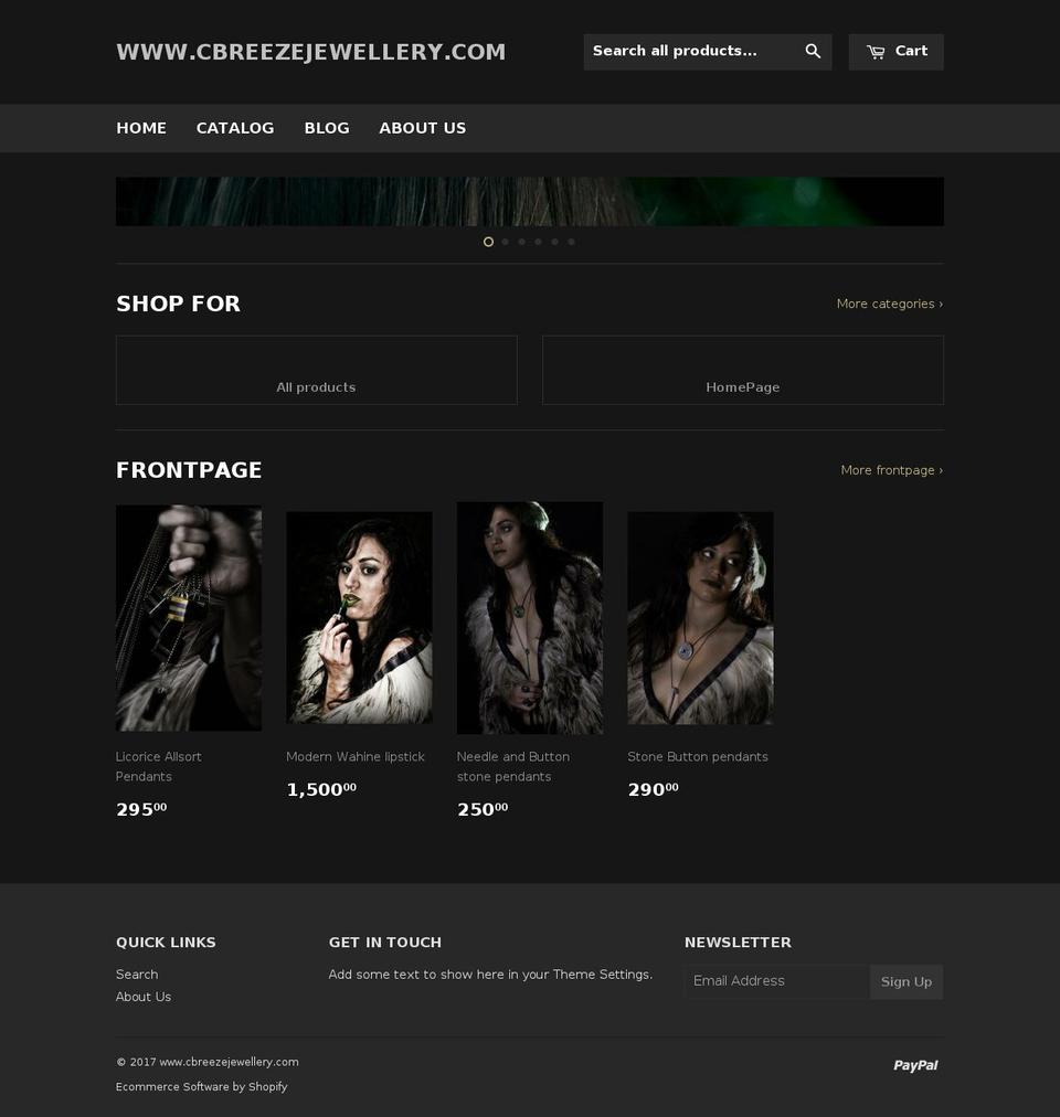 cbreezejewellery.com shopify website screenshot