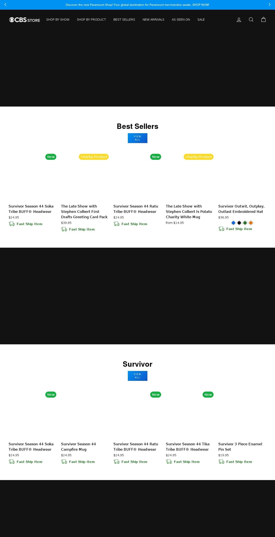 cbsstore.com shopify website screenshot