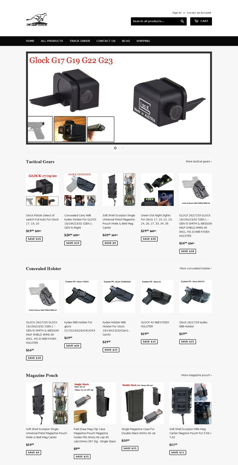 cbtforce.com — Shopify storefront screenshot