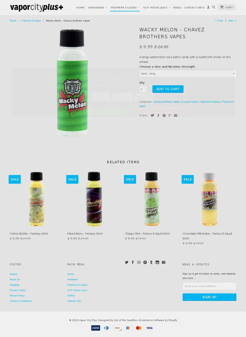 cbvapes.com — Shopify storefront screenshot