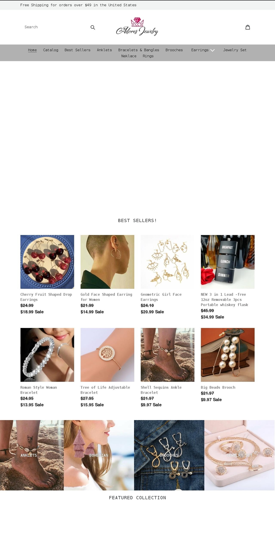 Ecom Club Theme Shopify theme site example ccadoresjewelry.com