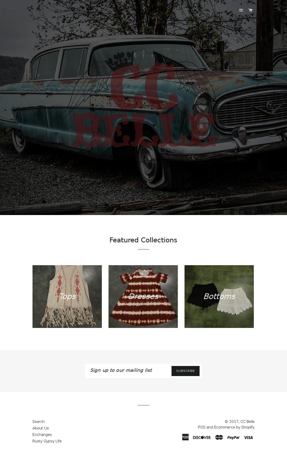 ccbelle.com shopify website screenshot