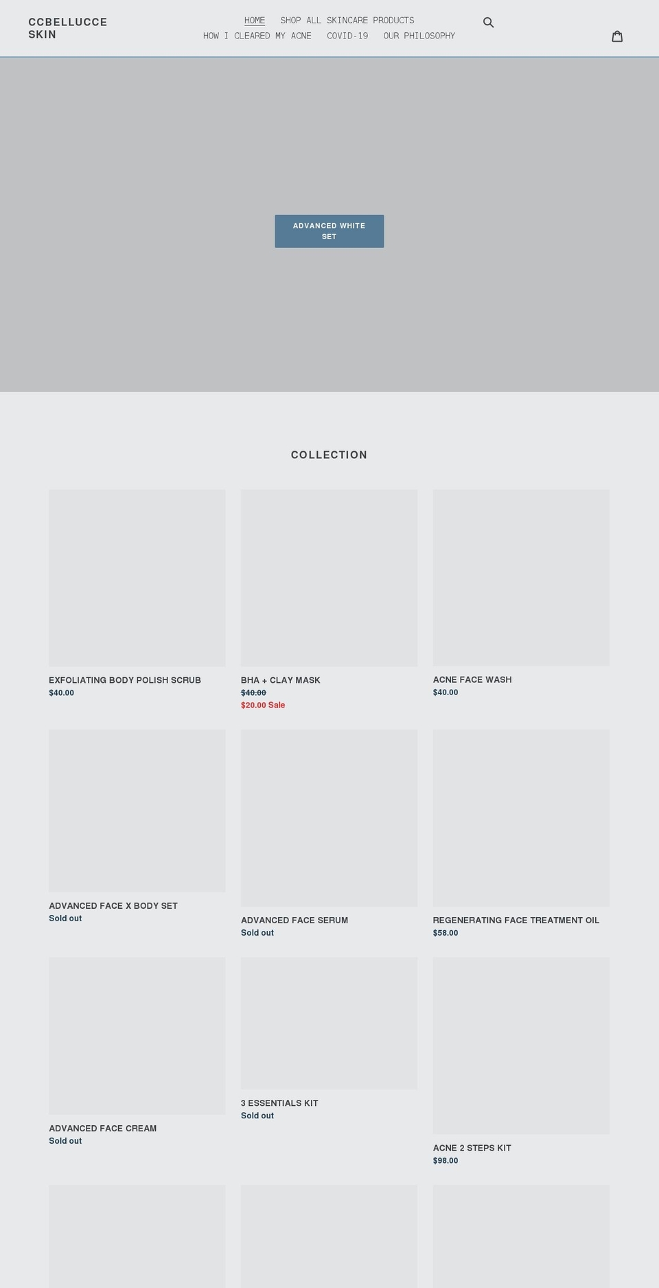 ccbelluccestore.com shopify website screenshot