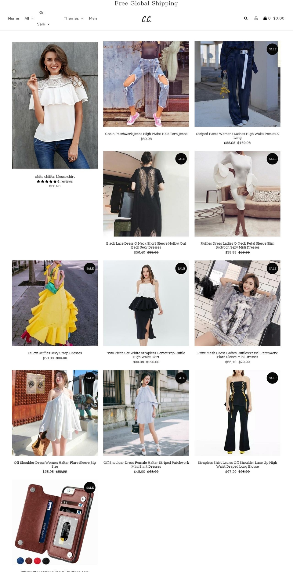 ccclothes.com — Shopify storefront screenshot