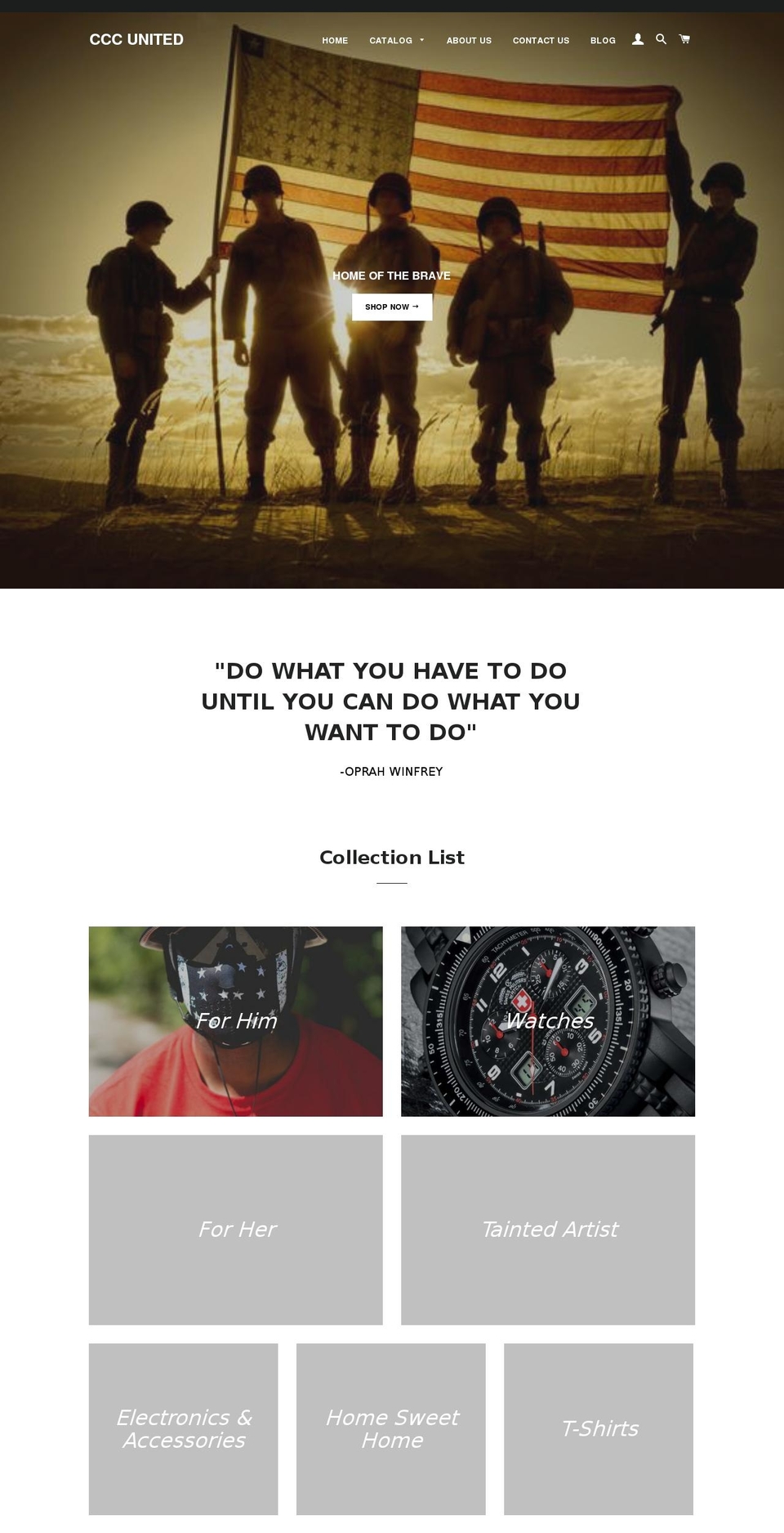 cccunitedco.com — Shopify storefront screenshot