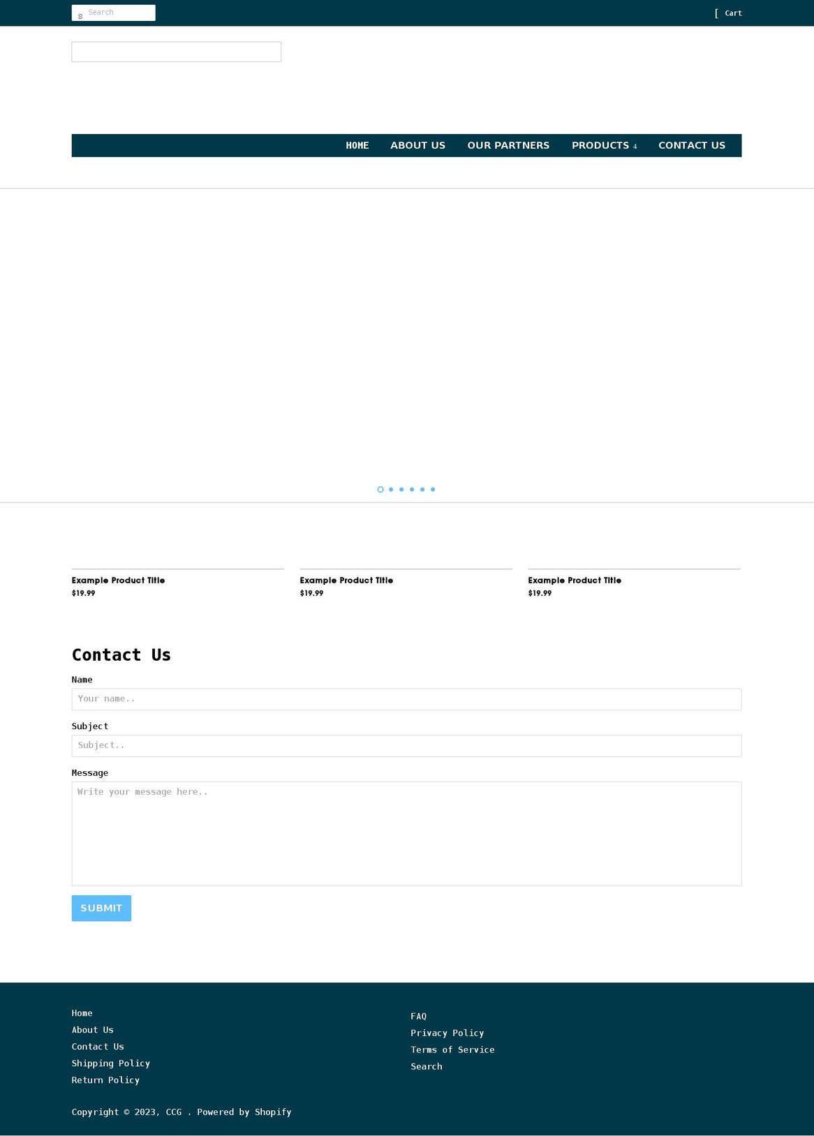 ccgglobal.net shopify website screenshot